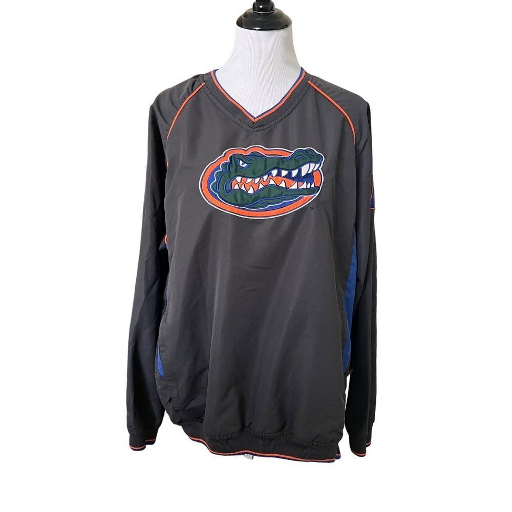 Colosseum Athletics Gray University of Florida Gators Pullover Windbreaker